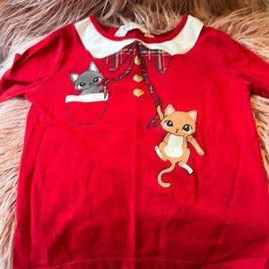 Long sleeve kitty shirt